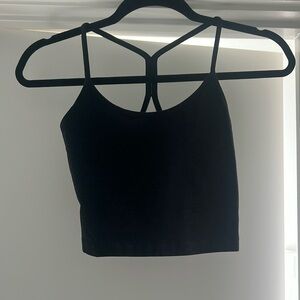 Spacedye Slim Racerback Cropped Tank Darkest Night